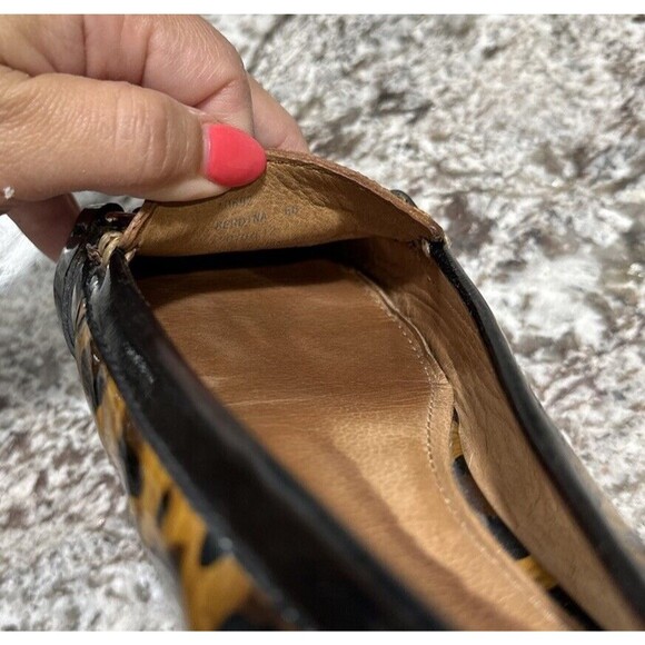 Coach Women's Patent Leather Leopard Print Flats Loafers Size 6M - Picture 5 of 5